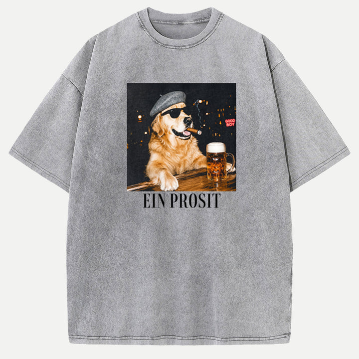 Ein Prosit Cool Dog Oktoberfest T-Shirt