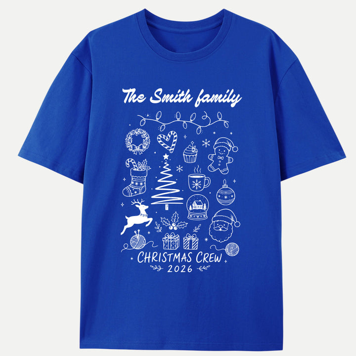 Custom Family Christmas Crew 2026 T-Shirt