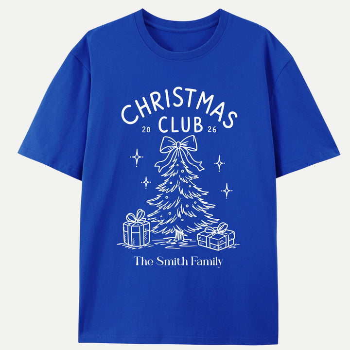 Custom Family Christmas Club 2026 T-Shirt