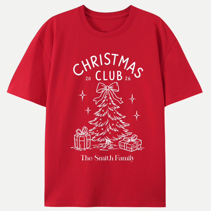 Custom Family Christmas Club 2026 T-Shirt
