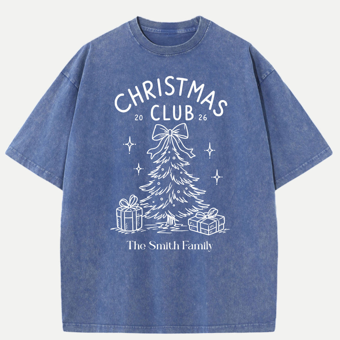 Custom Family Christmas Club 2026 T-Shirt