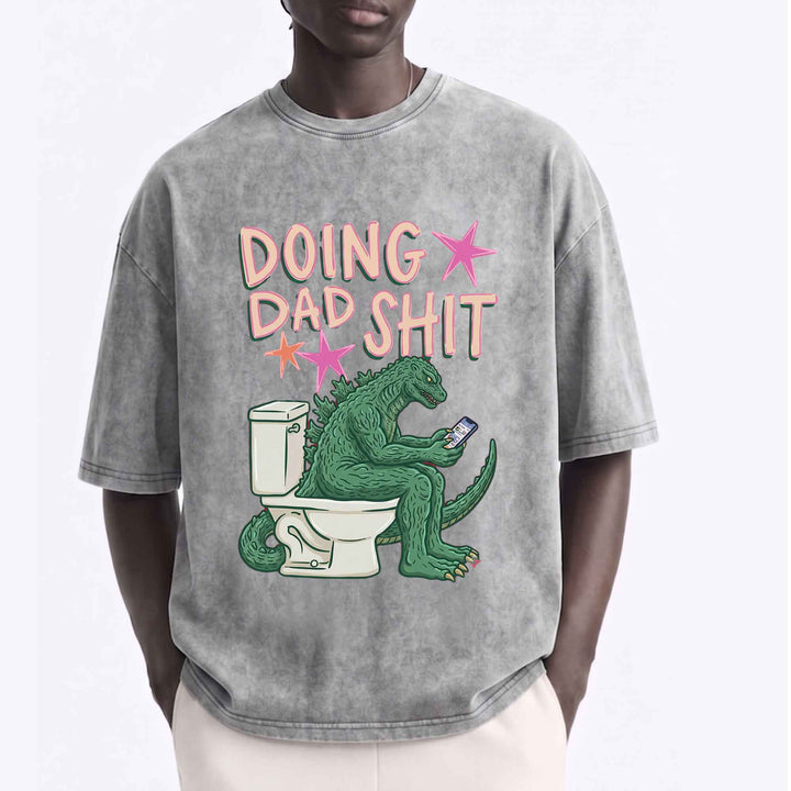 Doing Dad Shit Dinosaur Vintage T-Shirt – Funny Father’s Day Tee