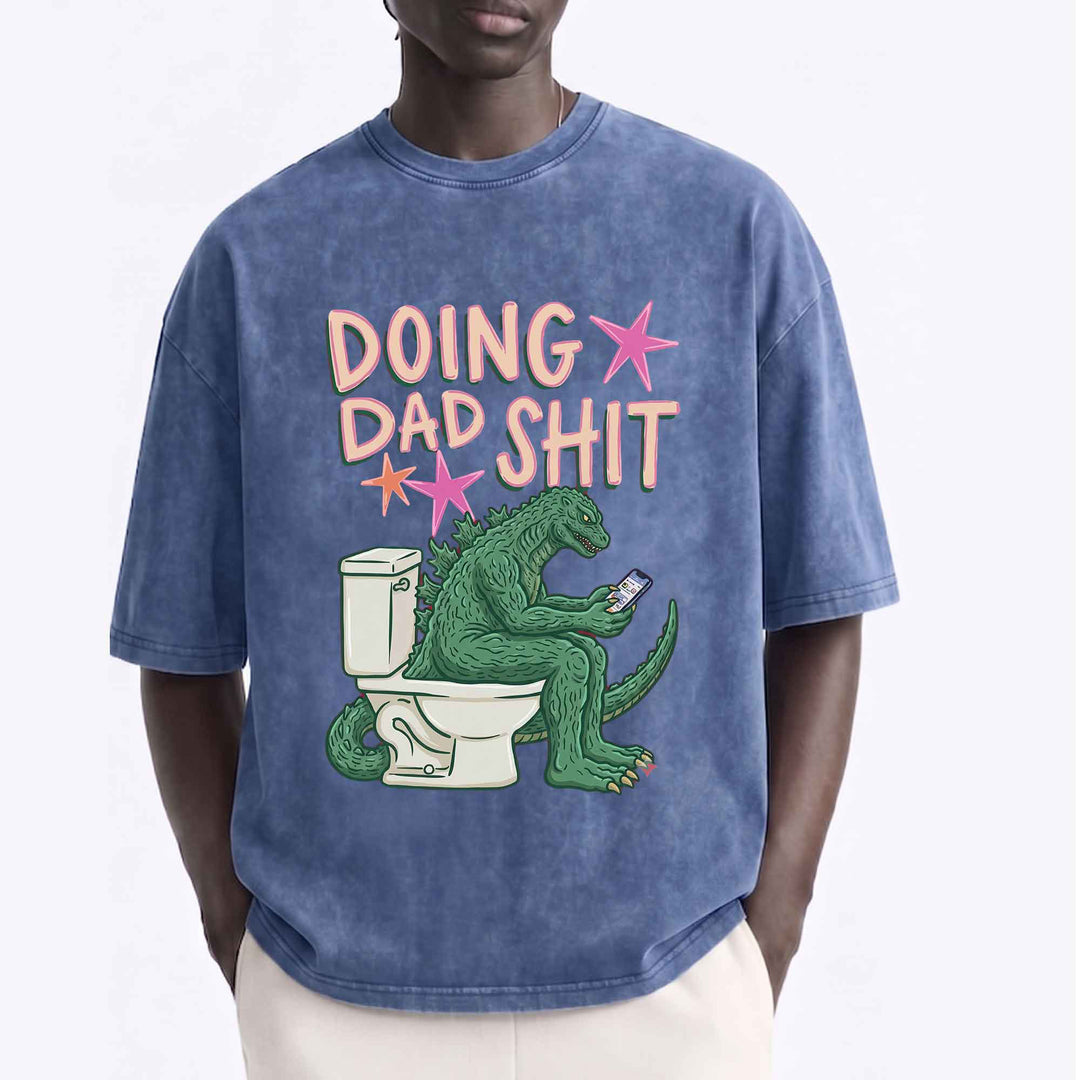 Doing Dad Shit Dinosaur Vintage T-Shirt – Funny Father’s Day Tee