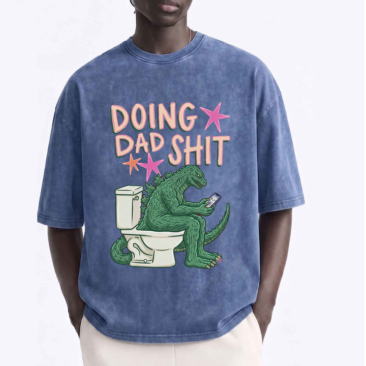 Doing Dad Shit Dinosaur Vintage T-Shirt – Funny Father’s Day Tee