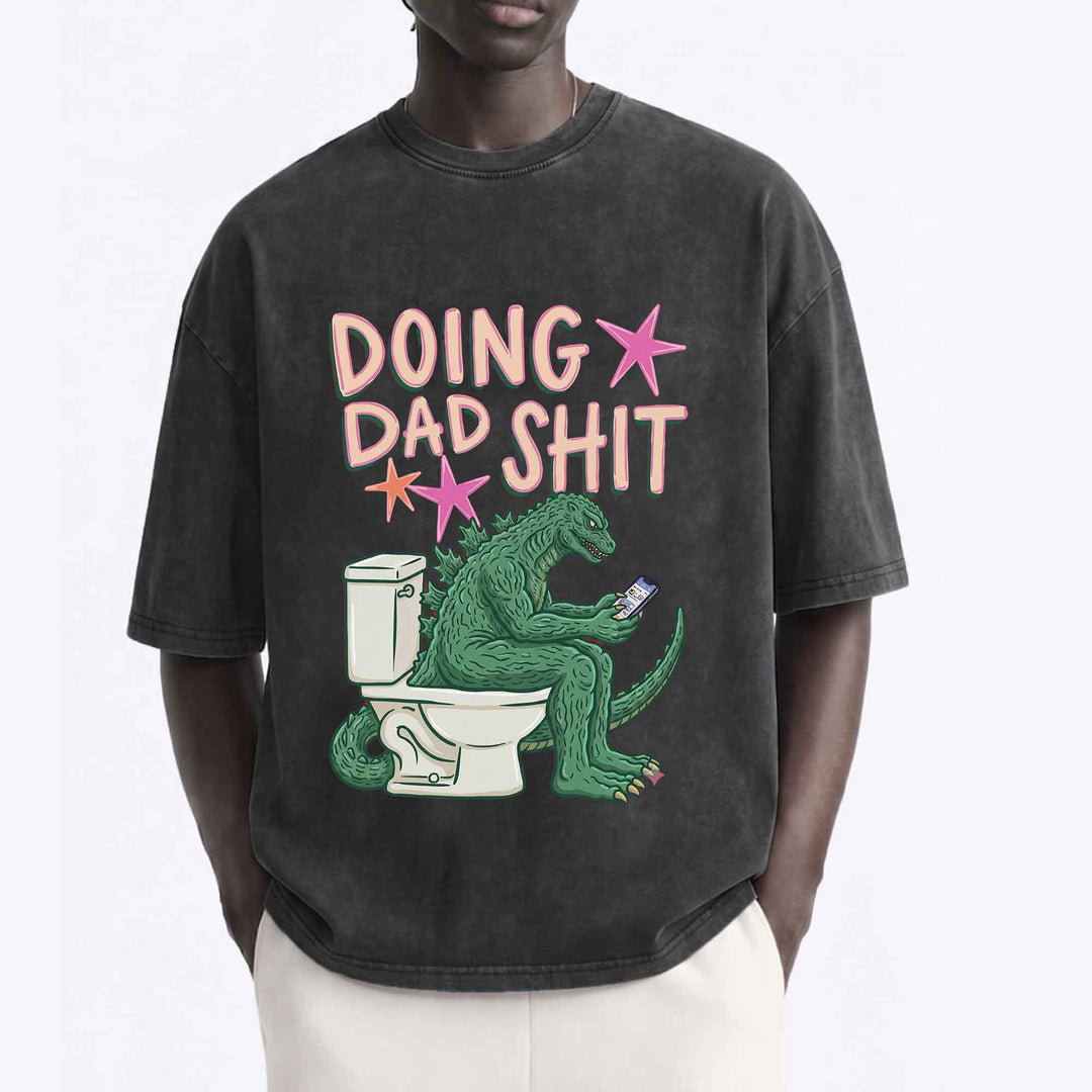 Doing Dad Shit Dinosaur Vintage T-Shirt – Funny Father’s Day Tee