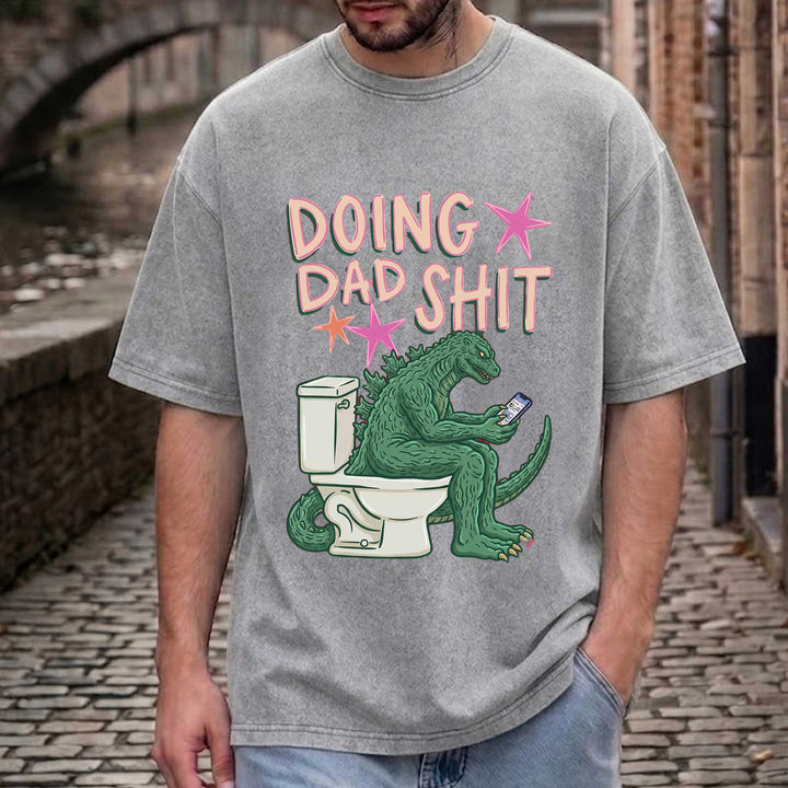 Doing Dad Shit Dinosaur Vintage T-Shirt – Funny Father’s Day Tee