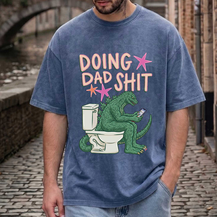Doing Dad Shit Dinosaur Vintage T-Shirt – Funny Father’s Day Tee