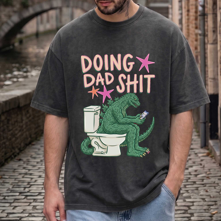 Doing Dad Shit Dinosaur Vintage T-Shirt – Funny Father’s Day Tee