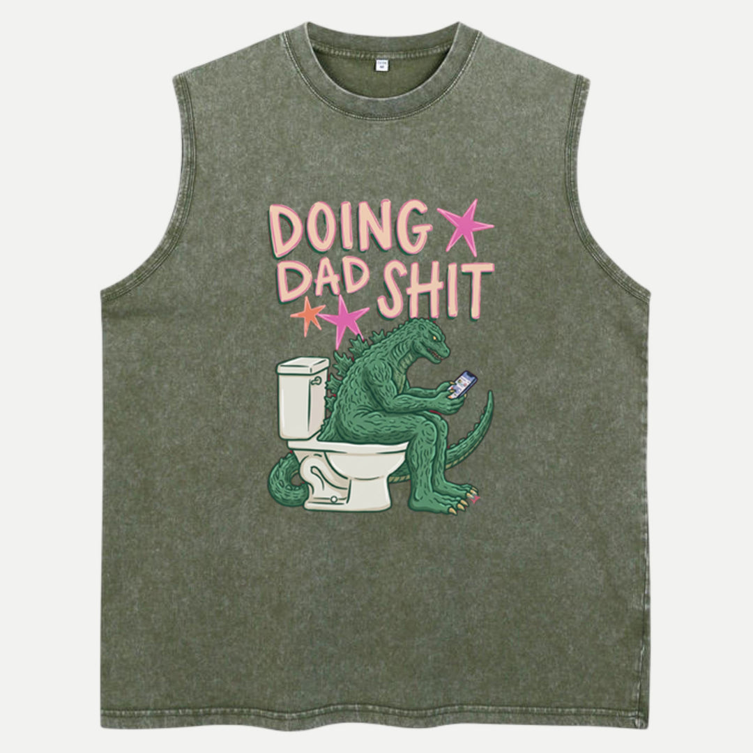Doing Dad Shit Dinosaur Vintage T-Shirt – Funny Father’s Day Tee