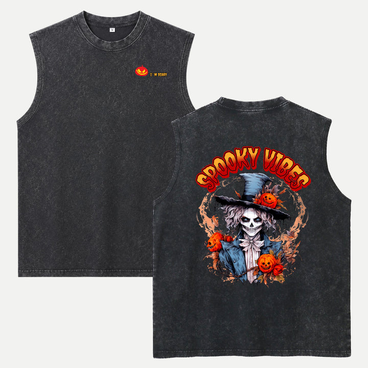 Spooky Vibes Skeleton Witch T-Shirt