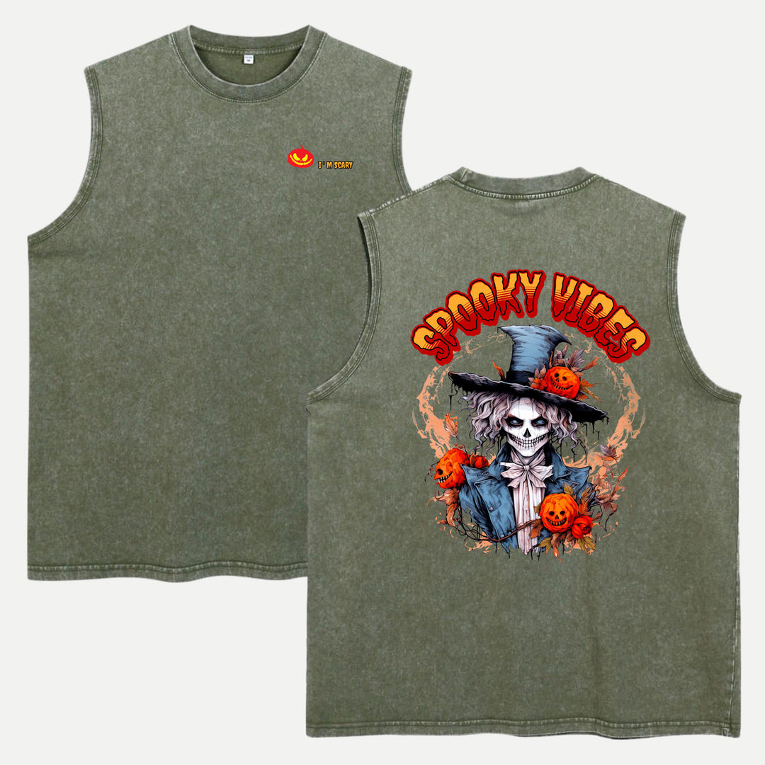 Spooky Vibes Skeleton Witch T-Shirt