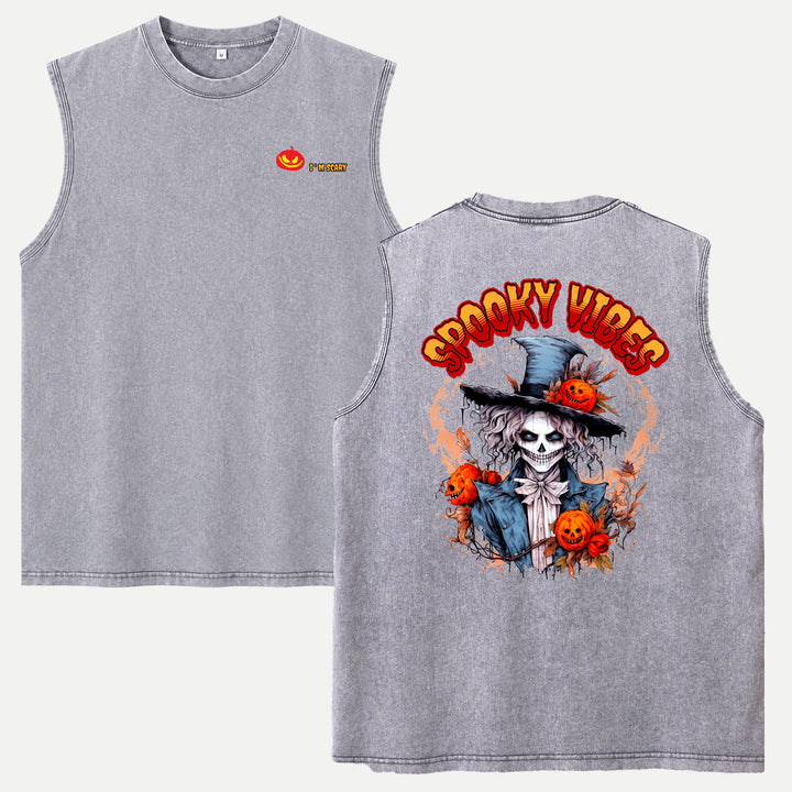 Spooky Vibes Skeleton Witch T-Shirt