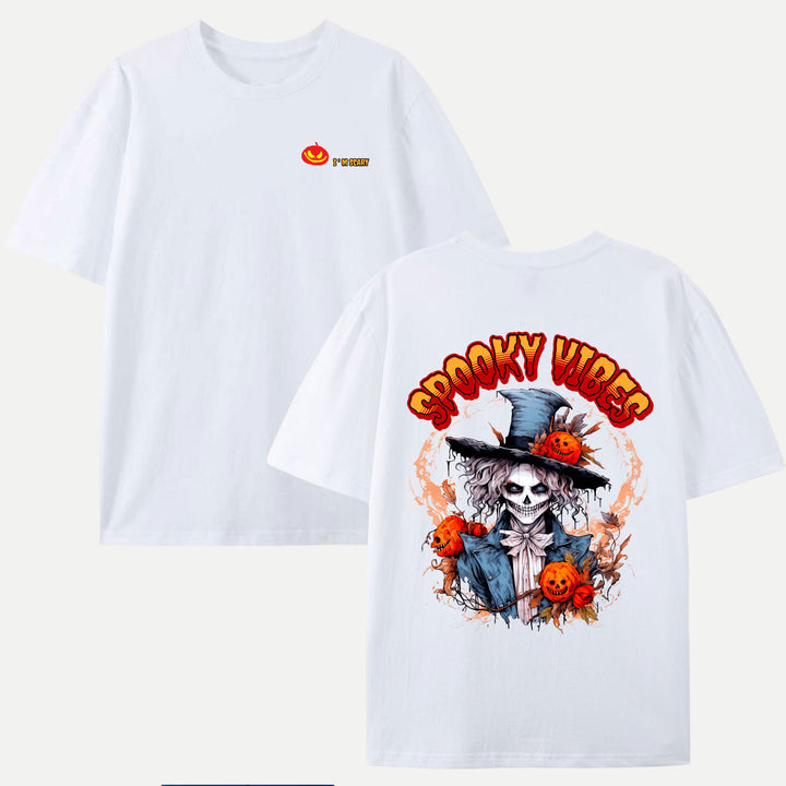 Spooky Vibes Skeleton Witch T-Shirt