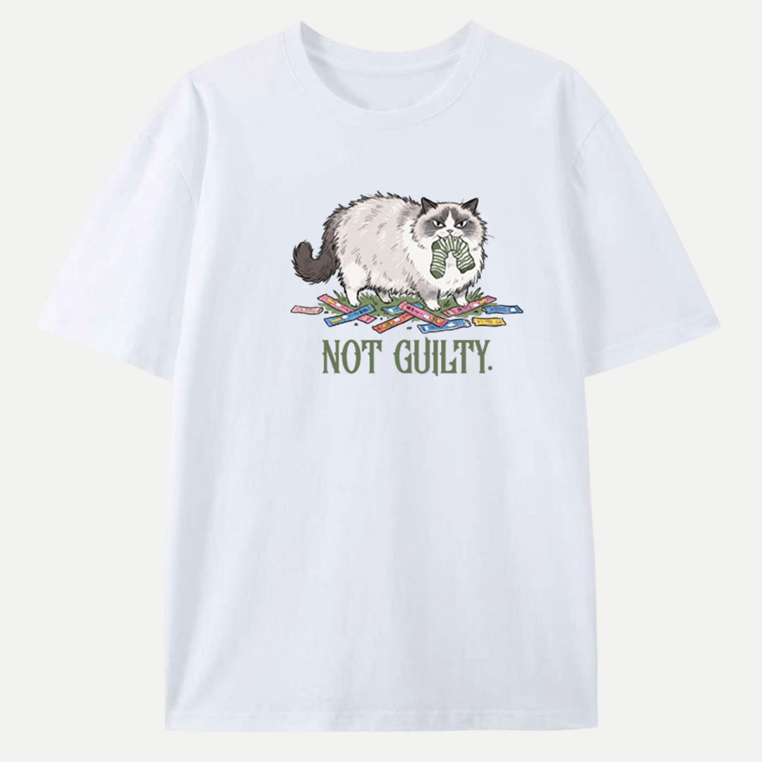 Not Guilty Mischievous Cat T-Shirt