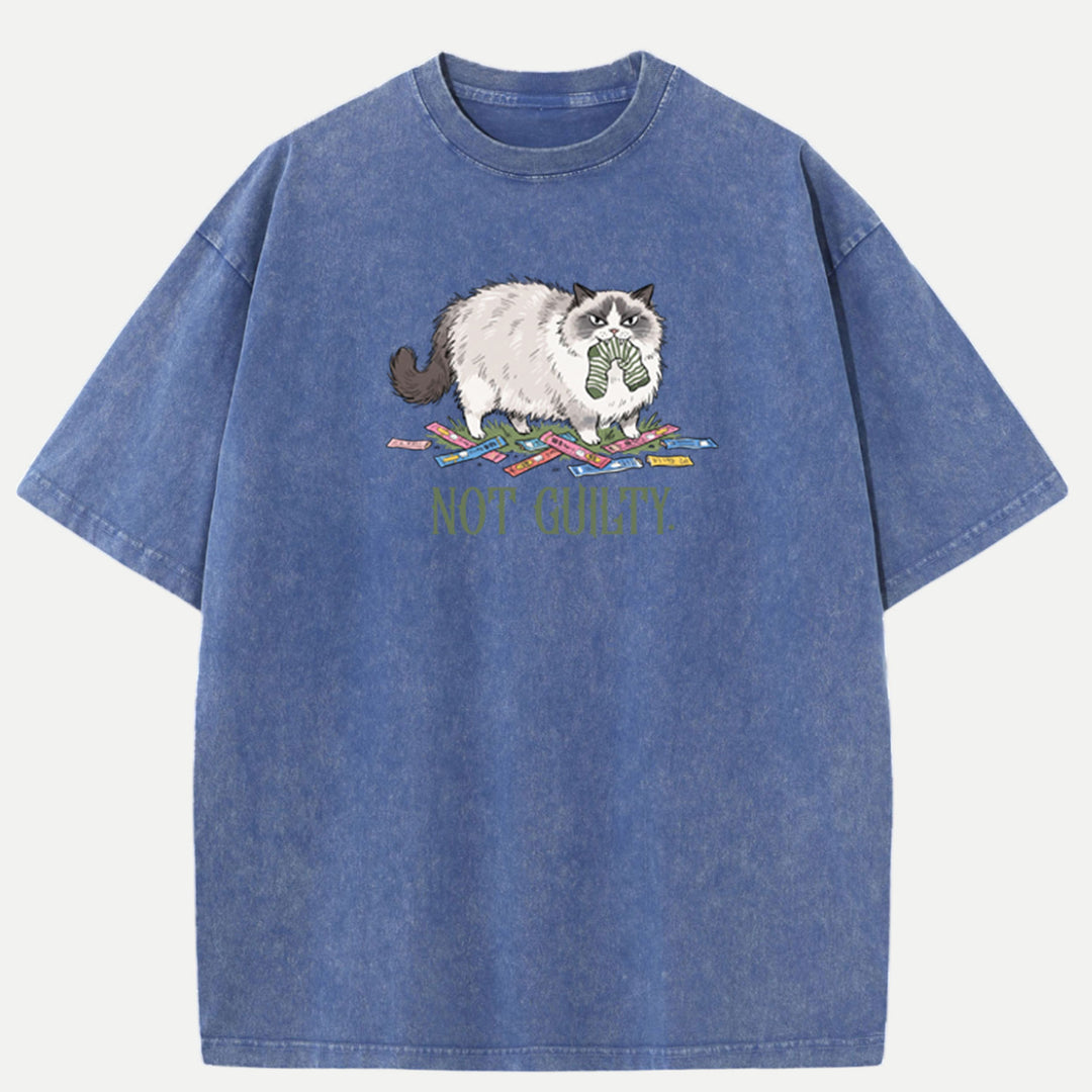 Not Guilty Mischievous Cat T-Shirt