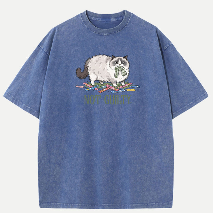 Not Guilty Mischievous Cat T-Shirt