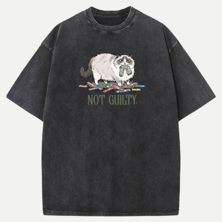 Not Guilty Mischievous Cat T-Shirt