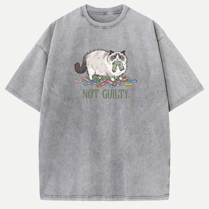 Not Guilty Mischievous Cat T-Shirt