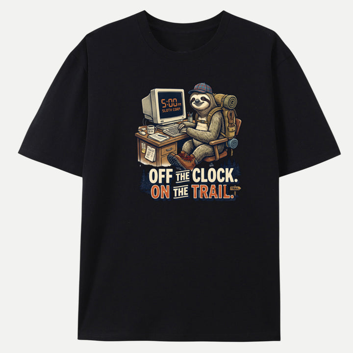 Off The Clock On The Trail Sloth T-Shirt