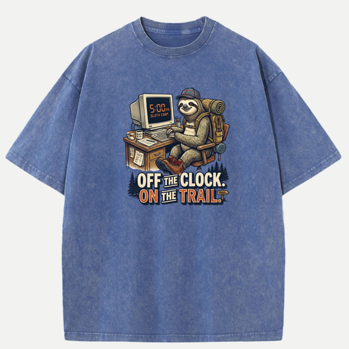 Off The Clock On The Trail Sloth T-Shirt