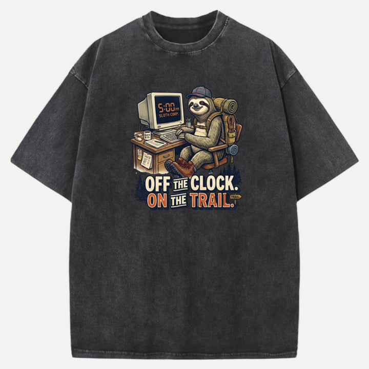 Off The Clock On The Trail Sloth T-Shirt