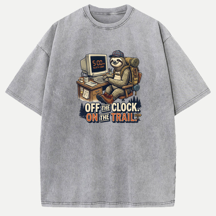 Off The Clock On The Trail Sloth T-Shirt