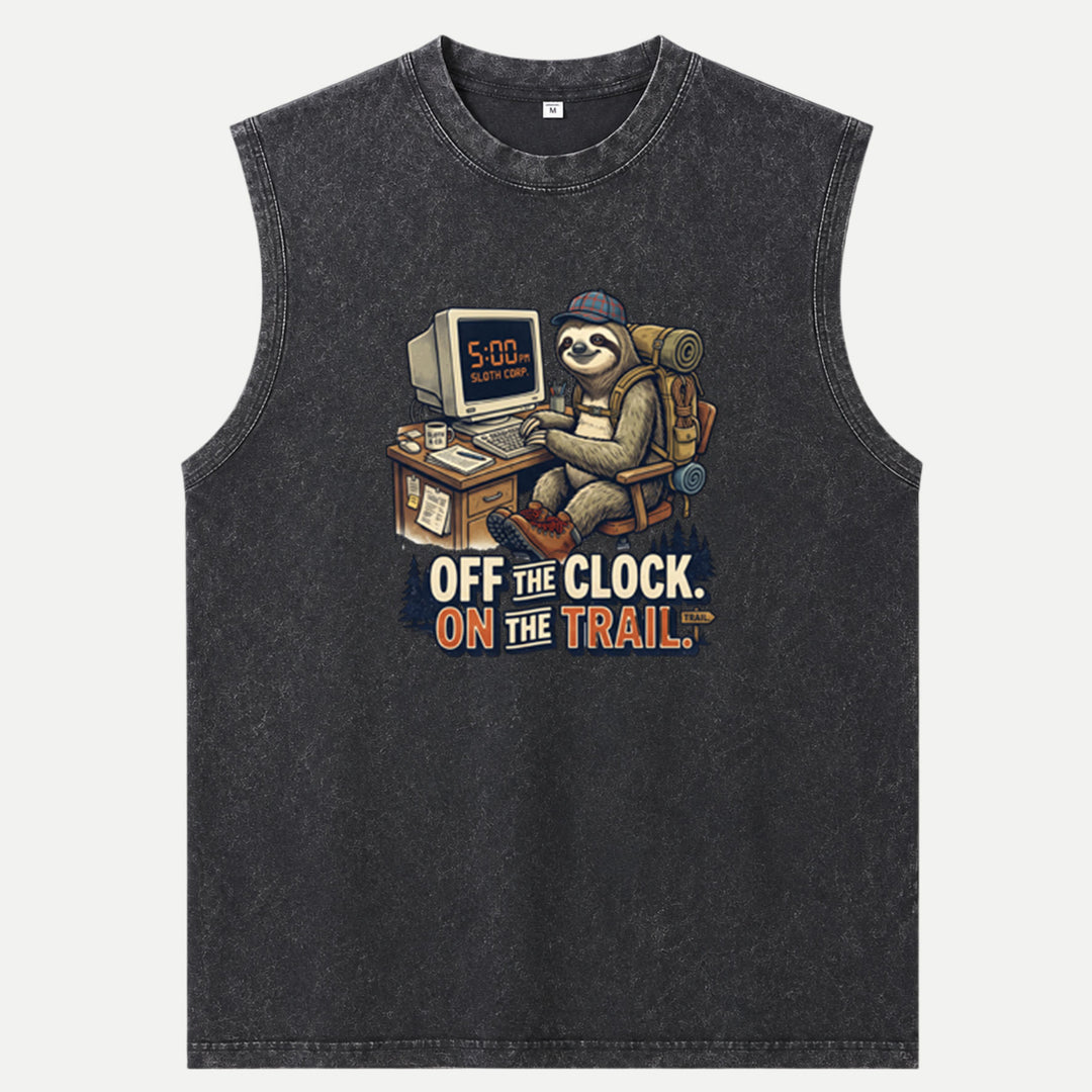 Off The Clock On The Trail Sloth T-Shirt