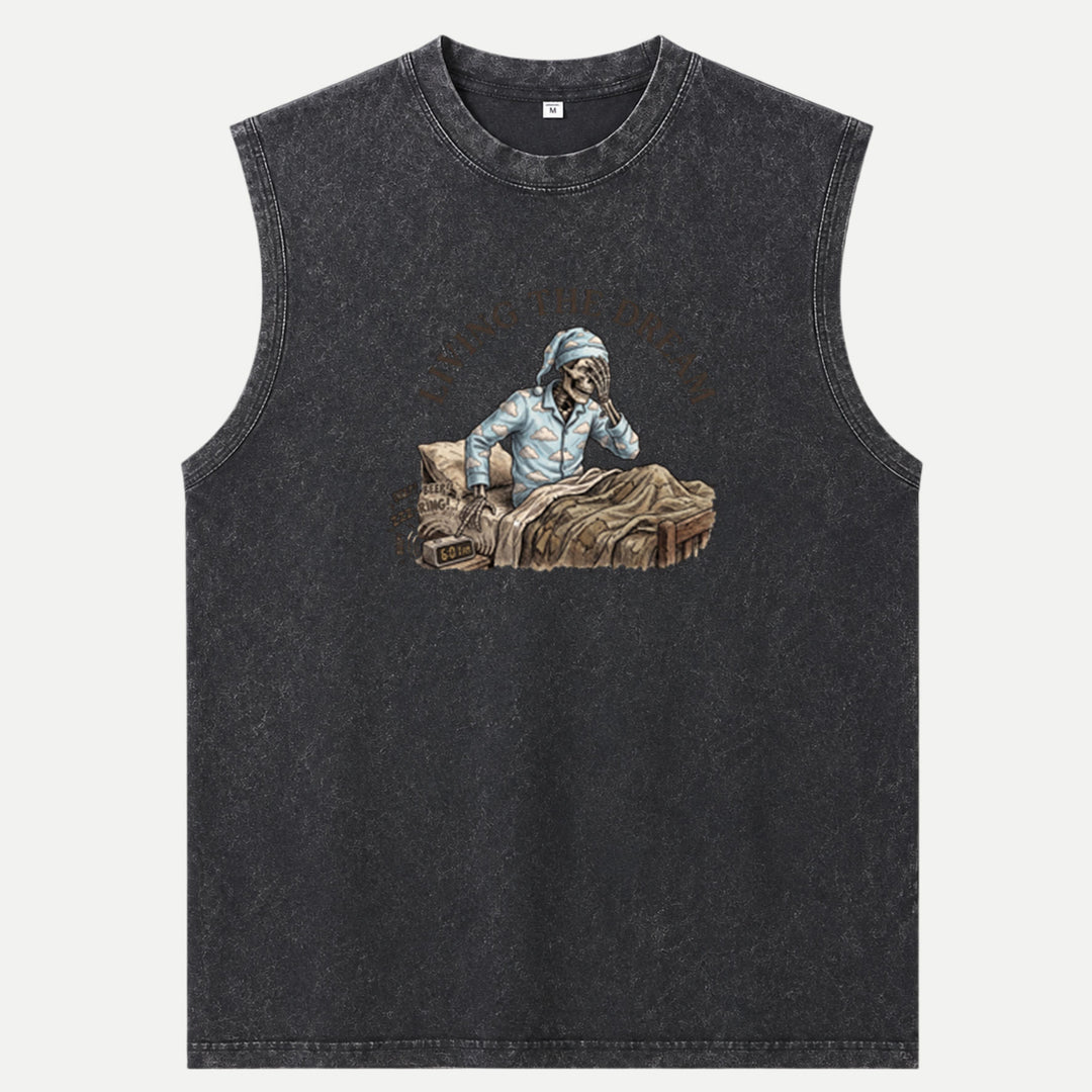 Living The Dream Skeleton T-Shirt