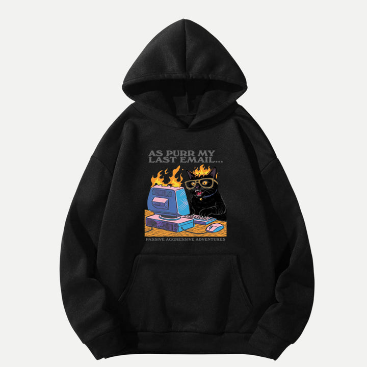 As Purr My Last Email Black Cat T-Shirt