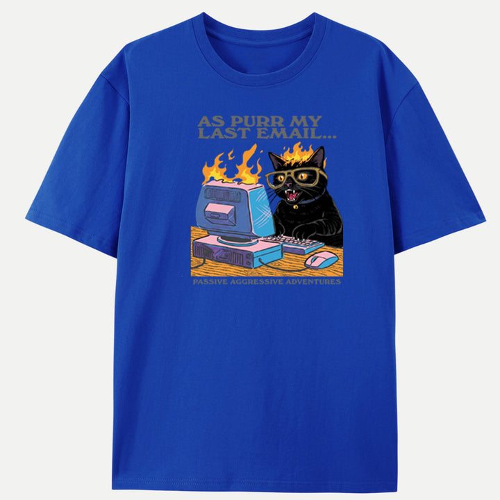 As Purr My Last Email Black Cat T-Shirt