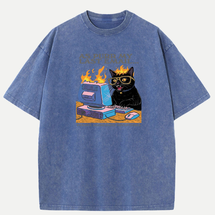 As Purr My Last Email Black Cat T-Shirt