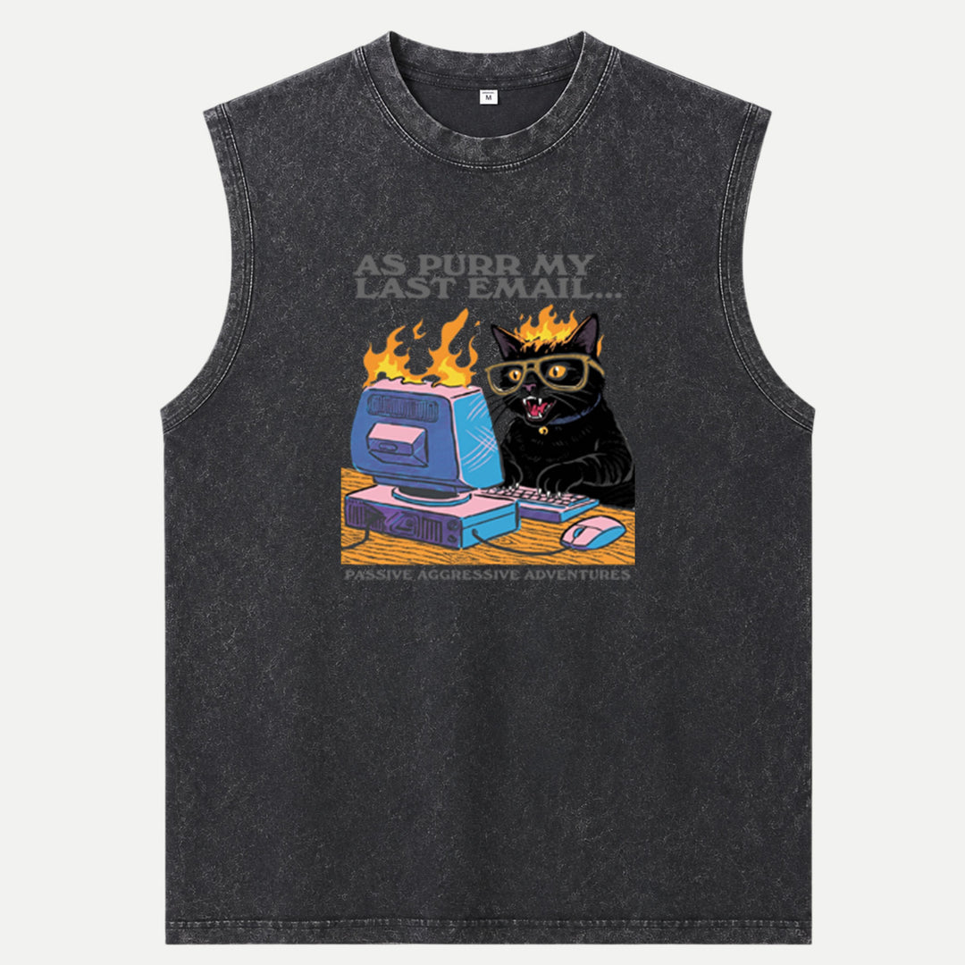 As Purr My Last Email Black Cat T-Shirt