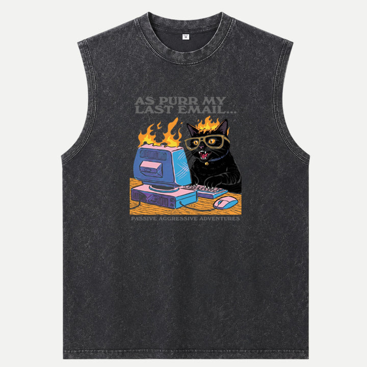 As Purr My Last Email Black Cat T-Shirt
