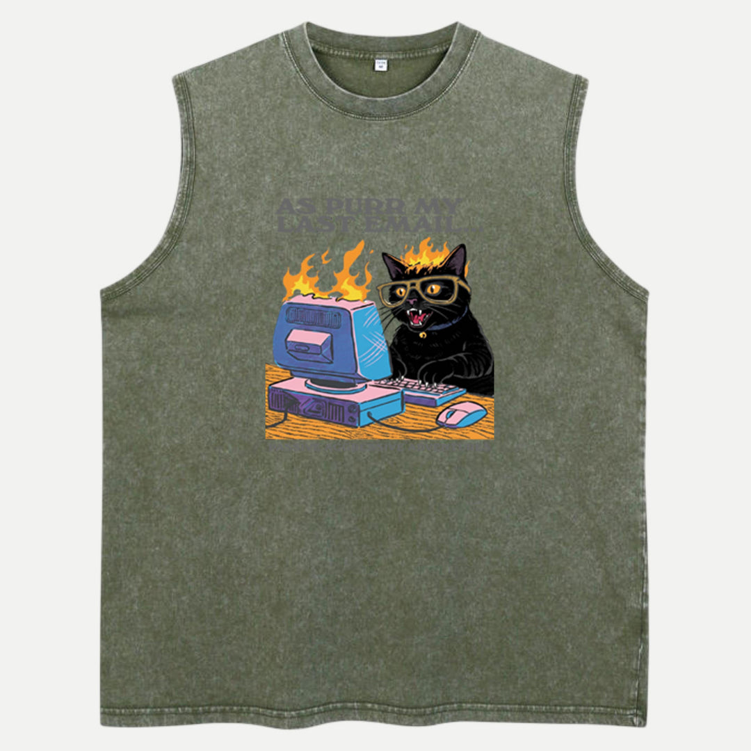 As Purr My Last Email Black Cat T-Shirt