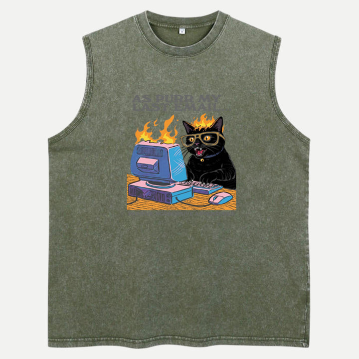 As Purr My Last Email Black Cat T-Shirt