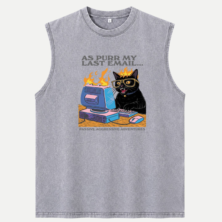 As Purr My Last Email Black Cat T-Shirt