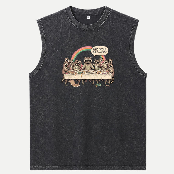 Who Stole The Snacks Raccoon Last Supper Tee