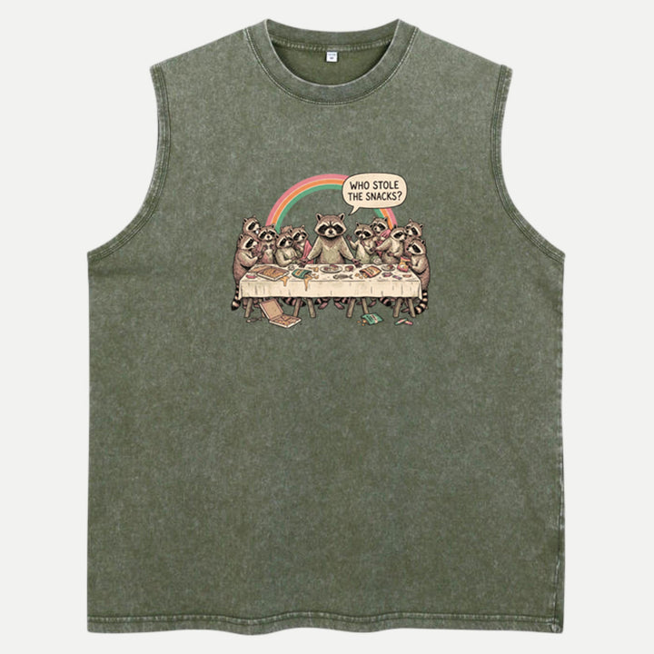 Who Stole The Snacks Raccoon Last Supper Tee