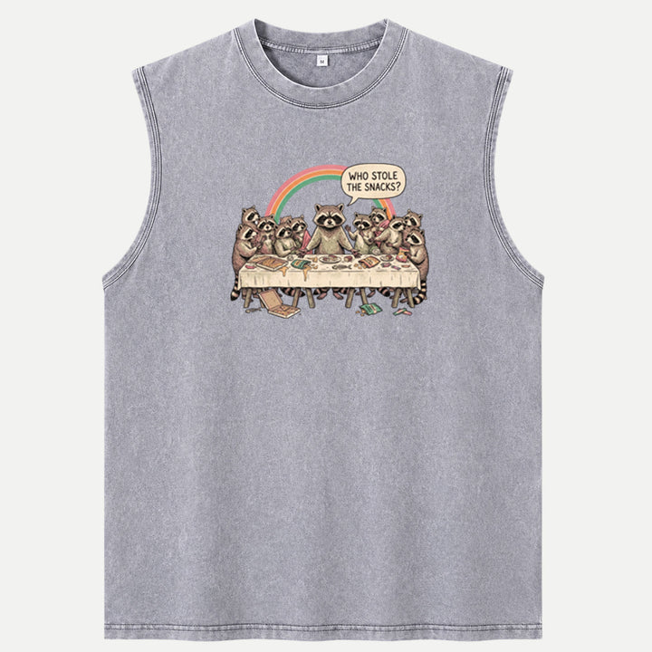 Who Stole The Snacks Raccoon Last Supper Tee
