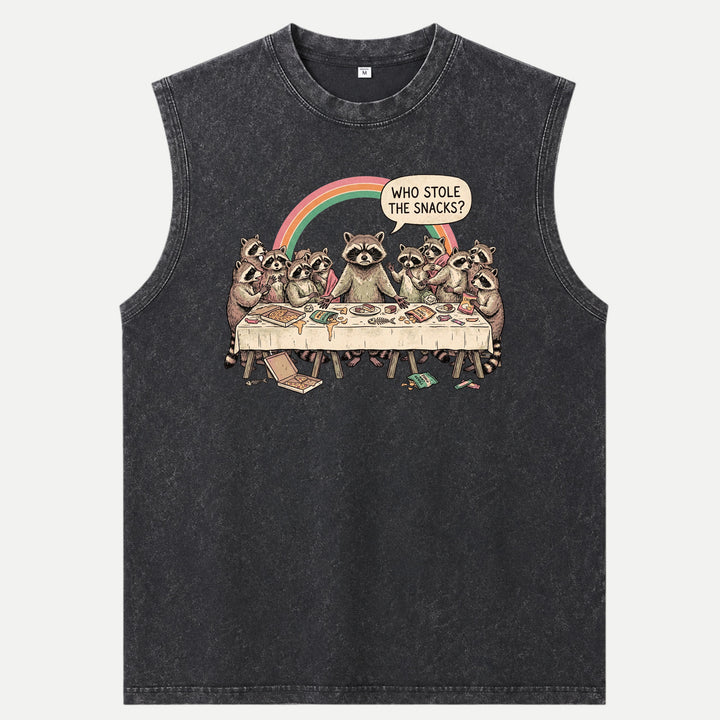 Who Stole The Snacks Raccoon Last Supper Tee
