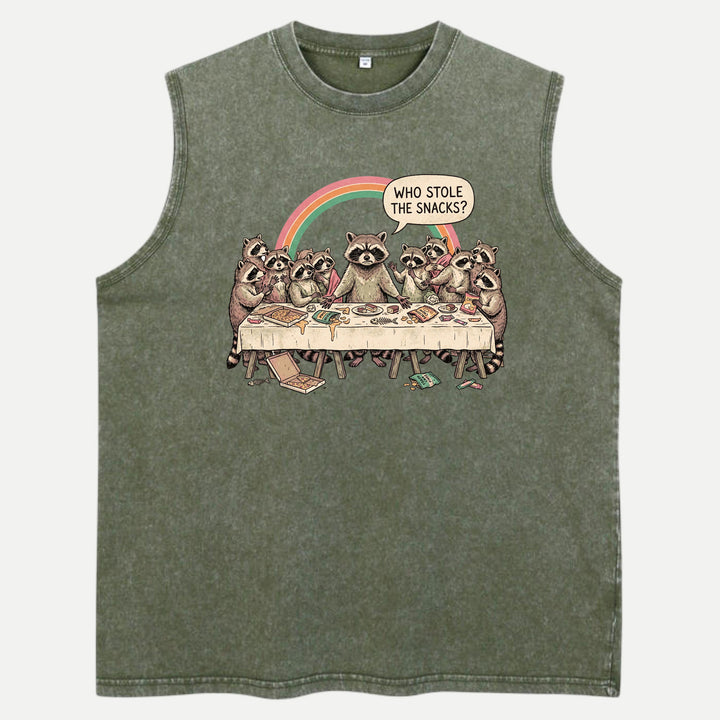 Who Stole The Snacks Raccoon Last Supper Tee