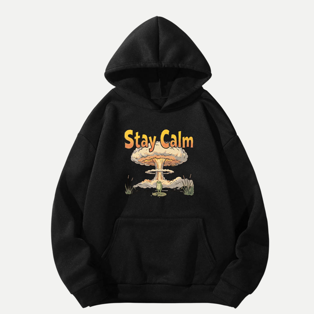 Stay Calm Frog Mushroom Cloud T-Shirt