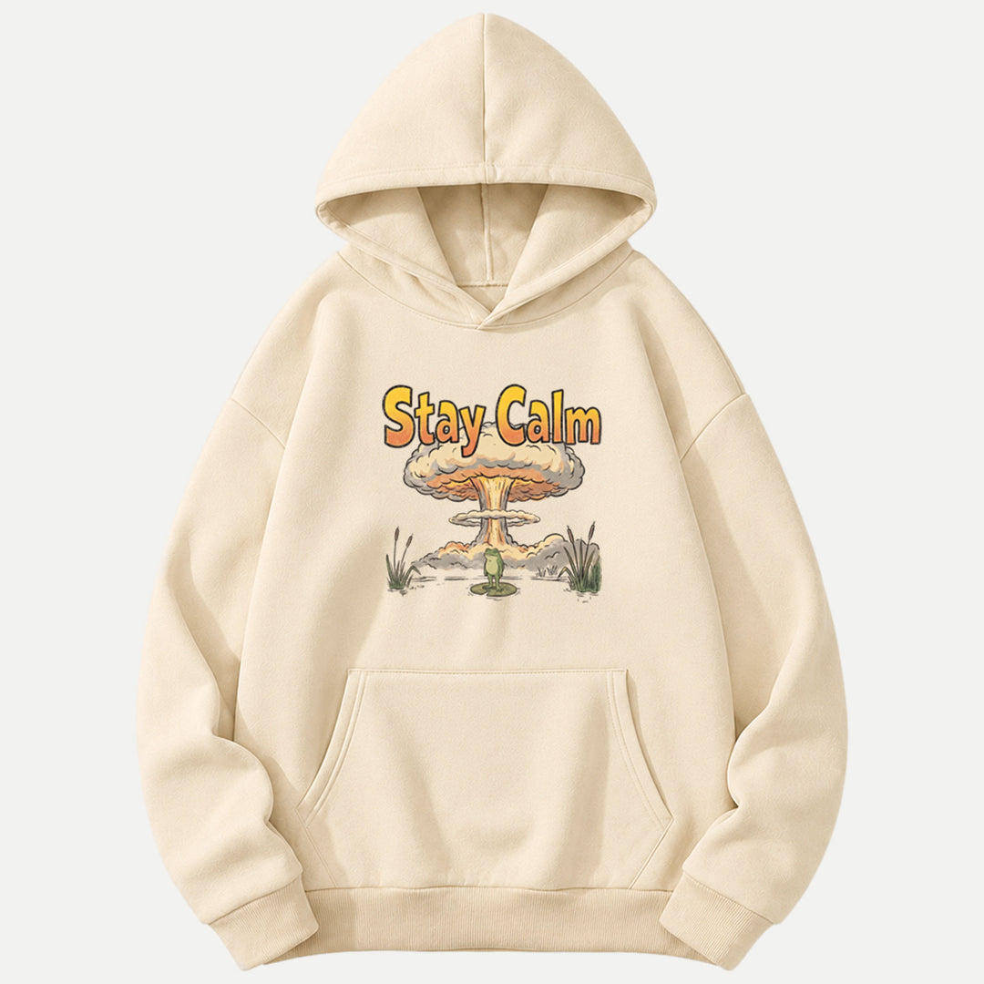 Stay Calm Frog Mushroom Cloud T-Shirt