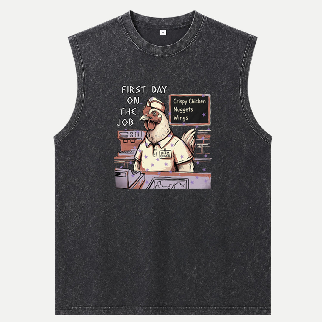 First Day On The Job Chicken Fast Food T-Shirt