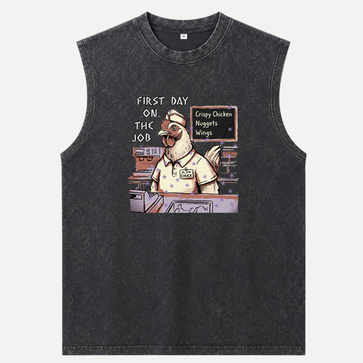 First Day On The Job Chicken Fast Food T-Shirt