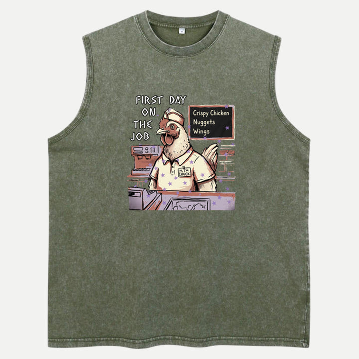 First Day On The Job Chicken Fast Food T-Shirt