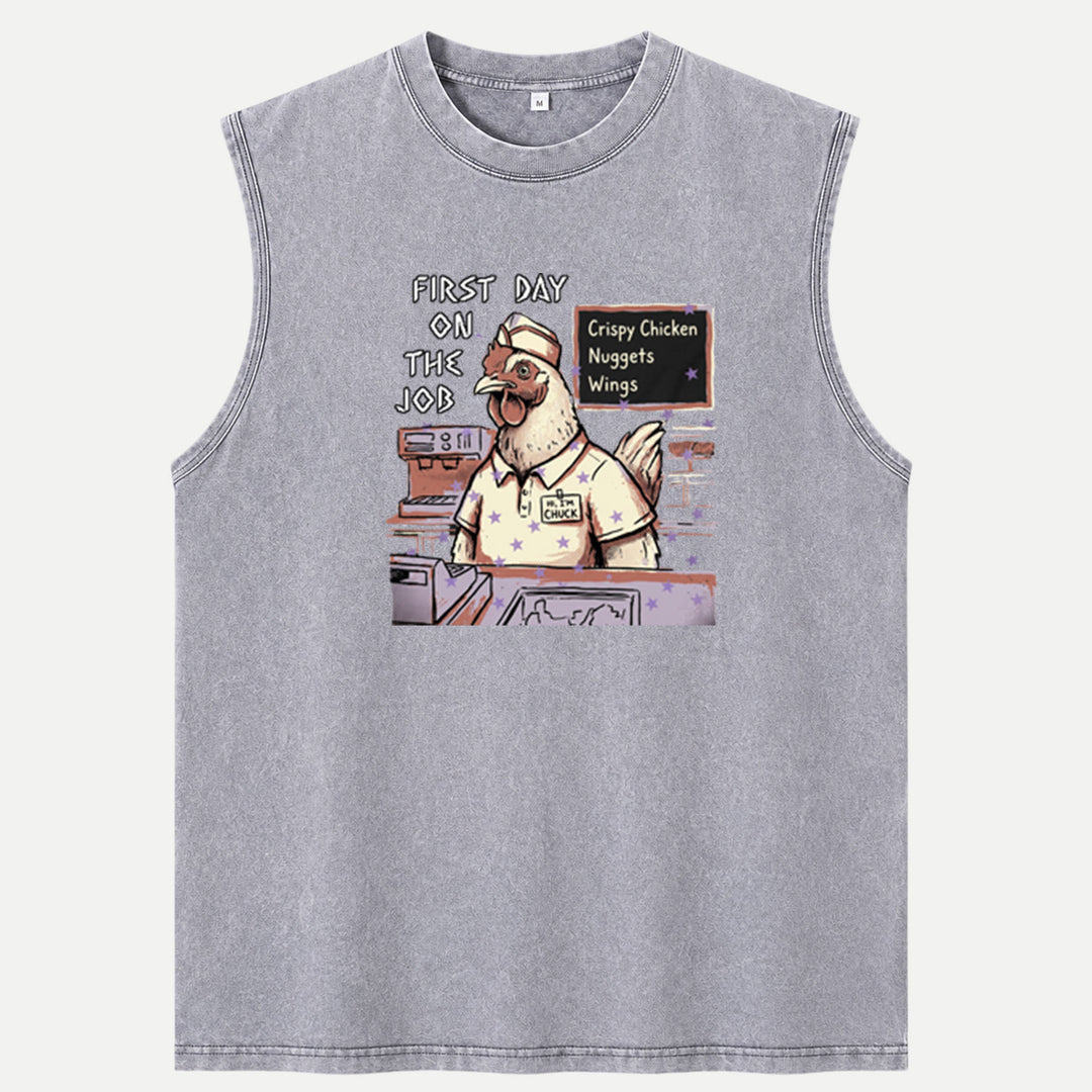 First Day On The Job Chicken Fast Food T-Shirt