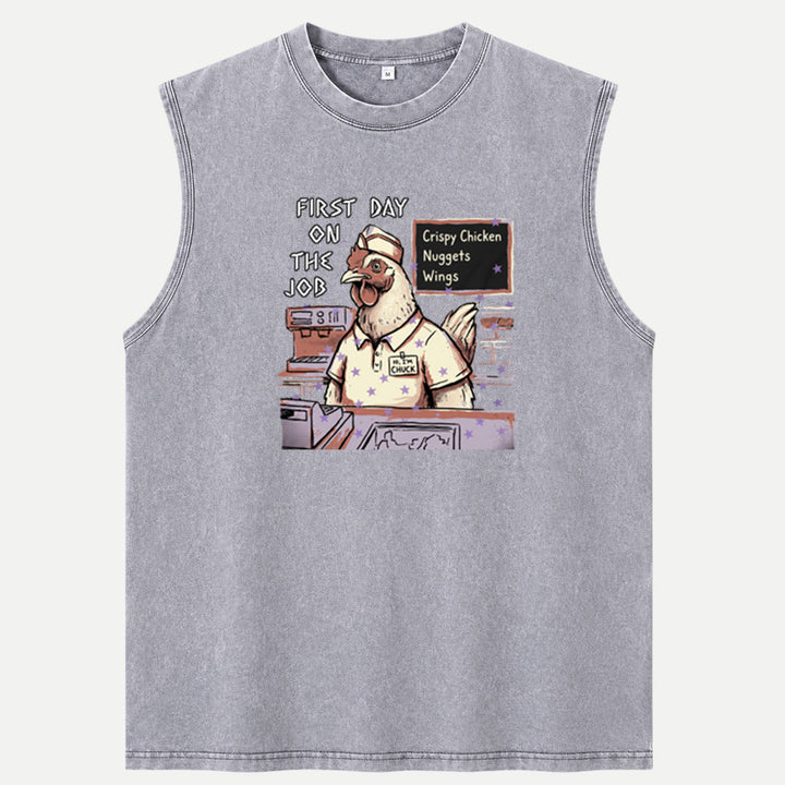 First Day On The Job Chicken Fast Food T-Shirt