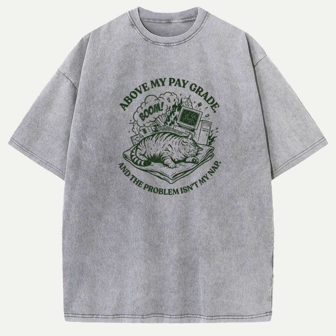 Above My Pay Grade Cat T-Shirt