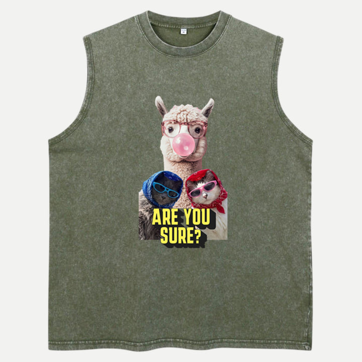 Are You Sure? Llama and Cats T-Shirt